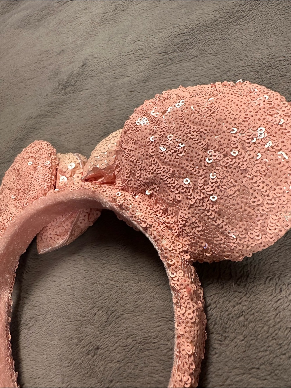 Disney Rose Pink Sequin Minnie Ear Headband - Picture 4 of 4